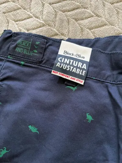 Shorts de Niño Azul con Dinosaurios Black & Blue - miniatura 3