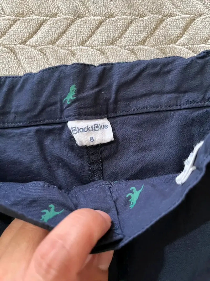 Shorts de Niño Azul con Dinosaurios Black & Blue - 4
