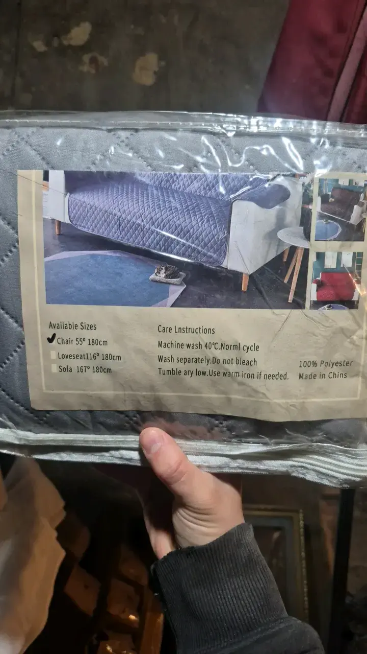 Funda protectora para silla 180 cm gris