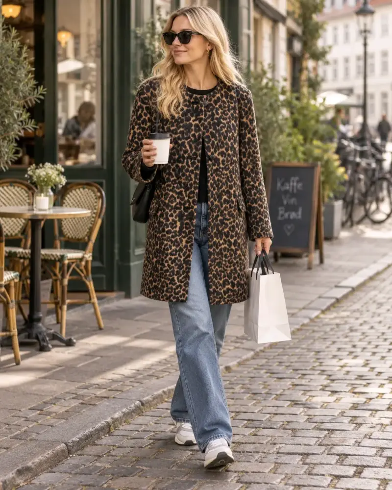 Abrigo lana con el estampado animal print perfecto