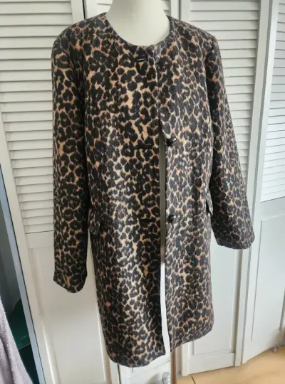 Abrigo lana con el estampado animal print perfecto - miniatura 2