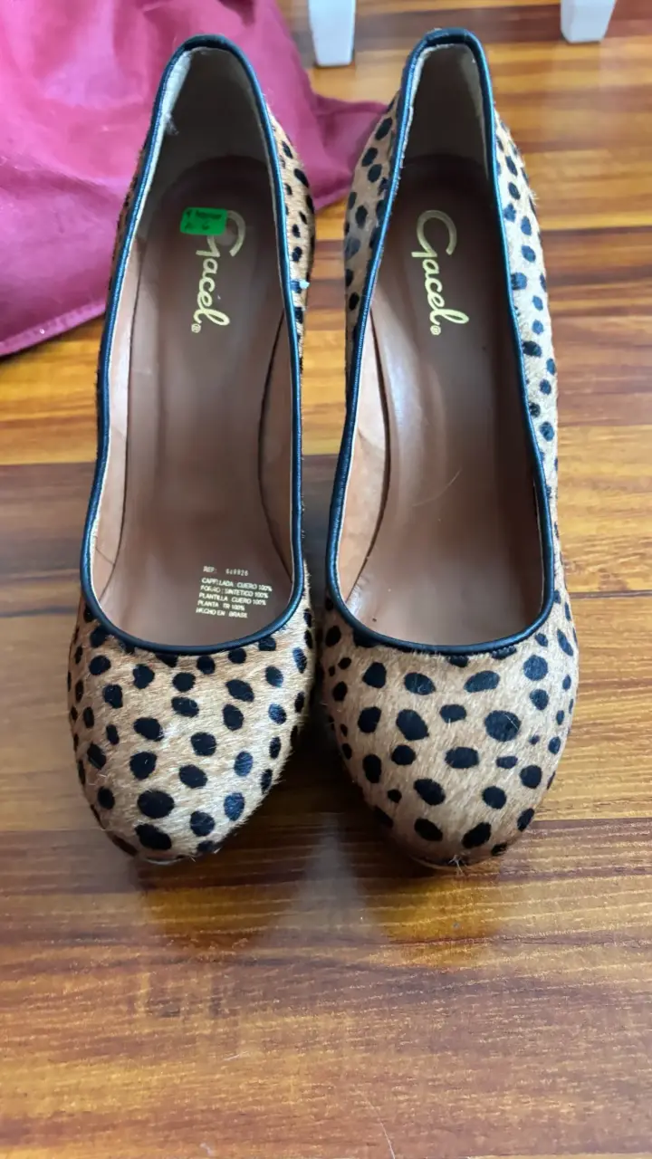 Zapatos de cuña animal print Gracel