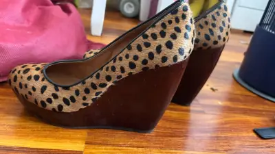 Zapatos de cuña animal print Gracel - miniatura 2