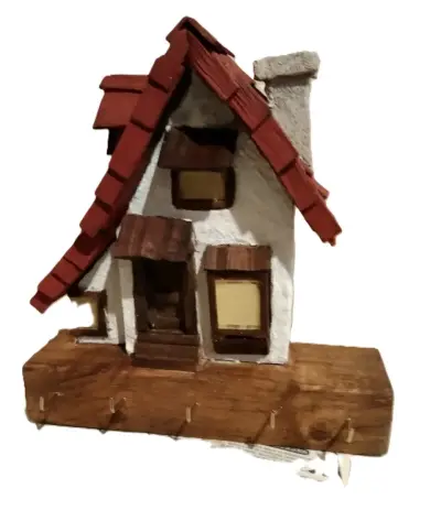 Colgador de llaves de casa rústica - miniatura 1