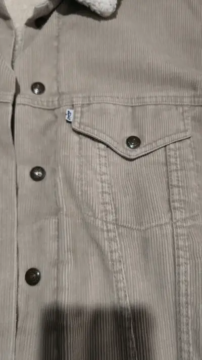 Chaqueta de cotelé beige Levi's con chiporro - miniatura 2