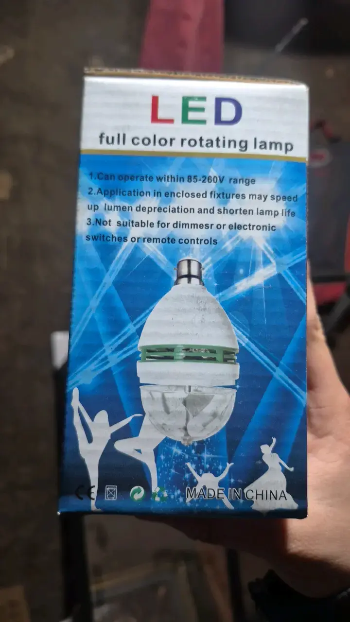 Lámpara LED Giratoria de Colores para Fiestas - 2