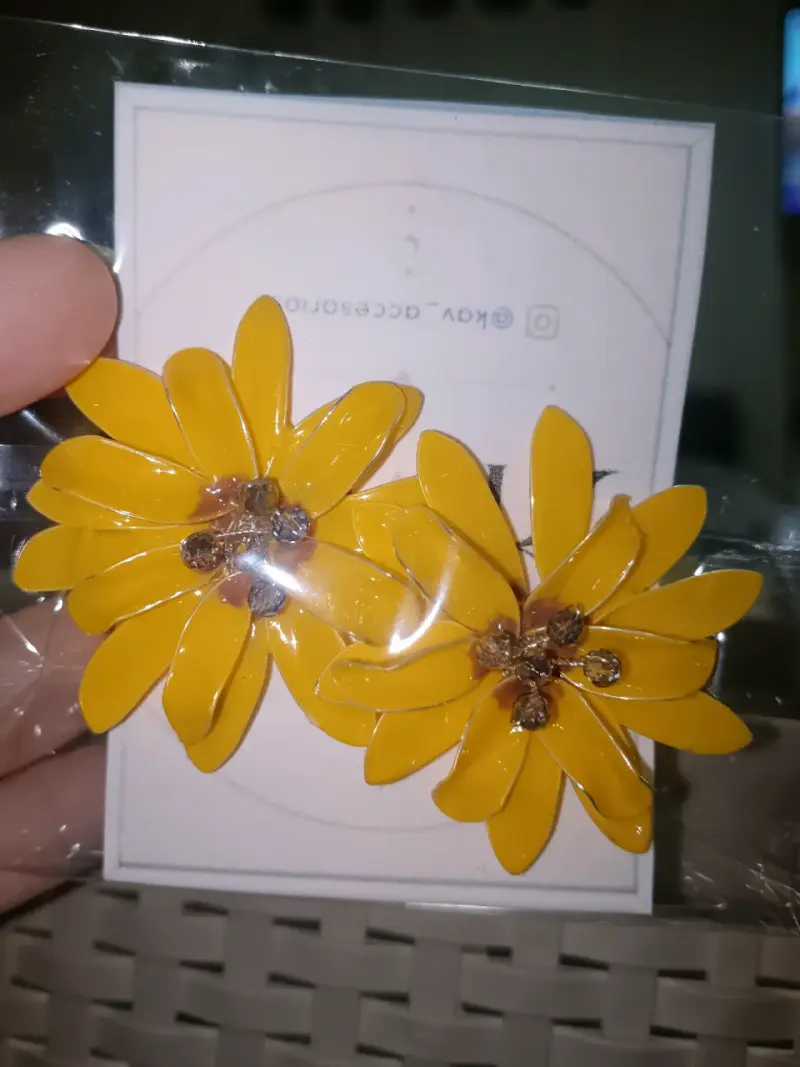 Aros de flores artesanales KAV en varios colores - 3