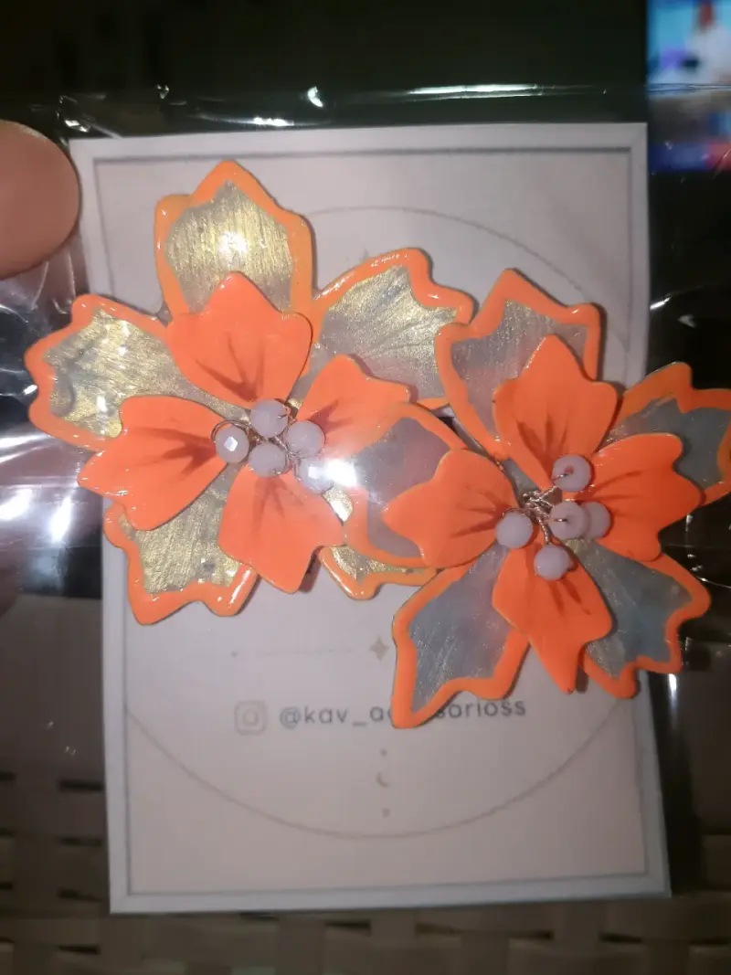 Aros de flores artesanales KAV en varios colores - 4