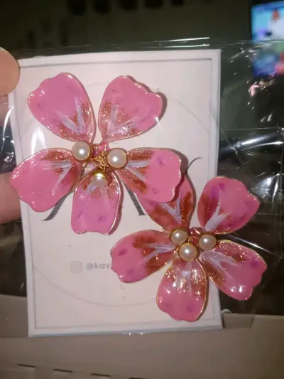 Aros de flores artesanales KAV en varios colores - miniatura 5