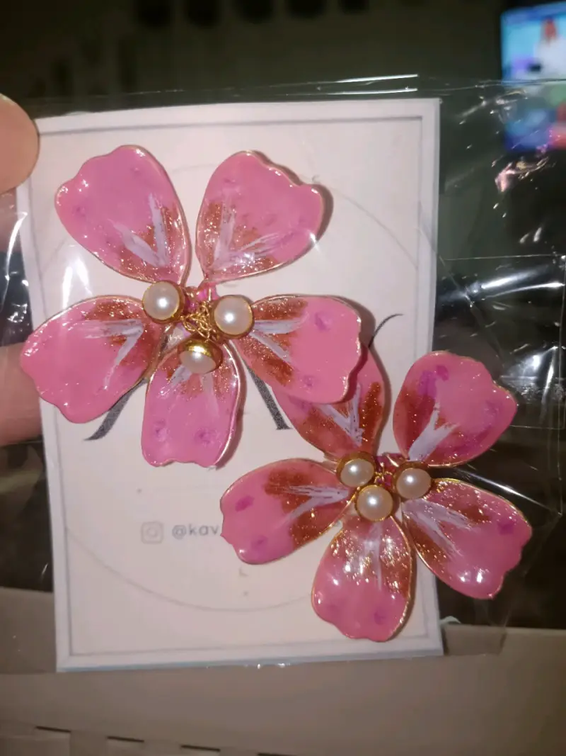 Aros de flores artesanales KAV en varios colores - 10