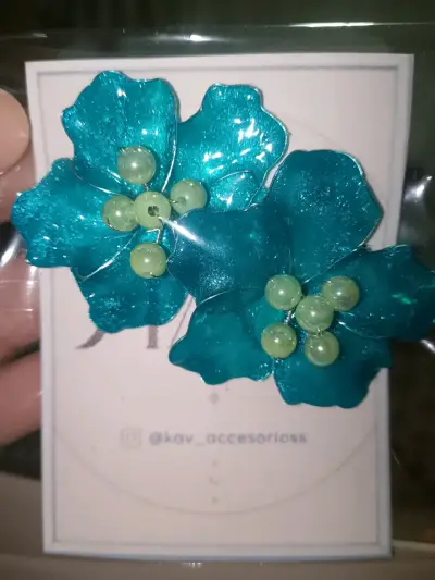 Aros de flores artesanales KAV en varios colores - miniatura 12