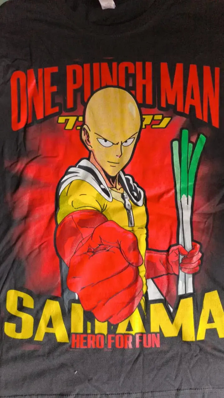 Polera One Punch Man Saitama Talla L