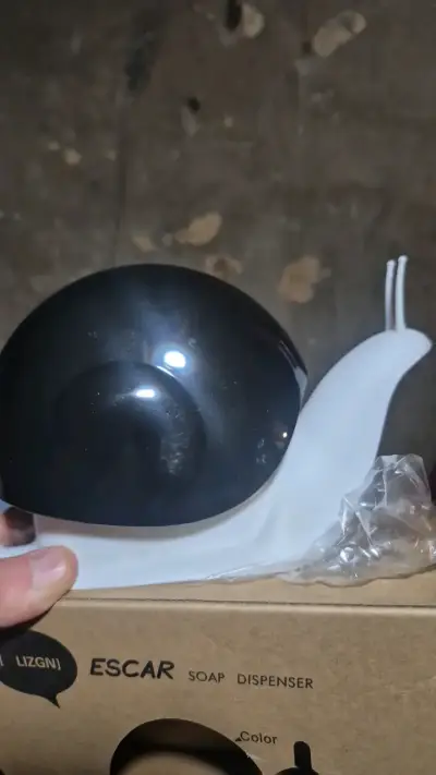 Dispensador de jabón en forma de caracol negro - miniatura 1