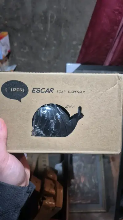 Dispensador de jabón en forma de caracol negro - miniatura 3