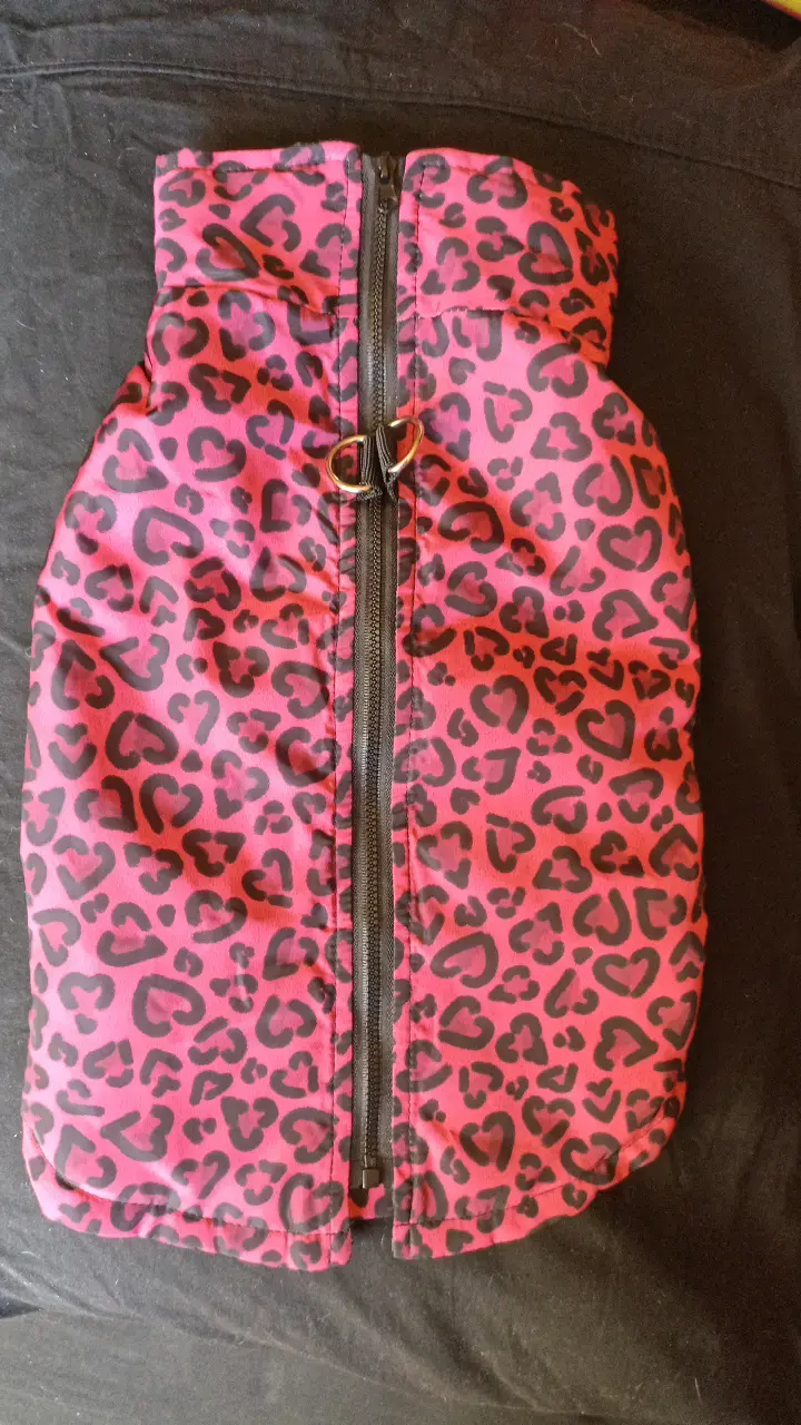 Chaleco para perro con estampado de leopardo rosa - 2