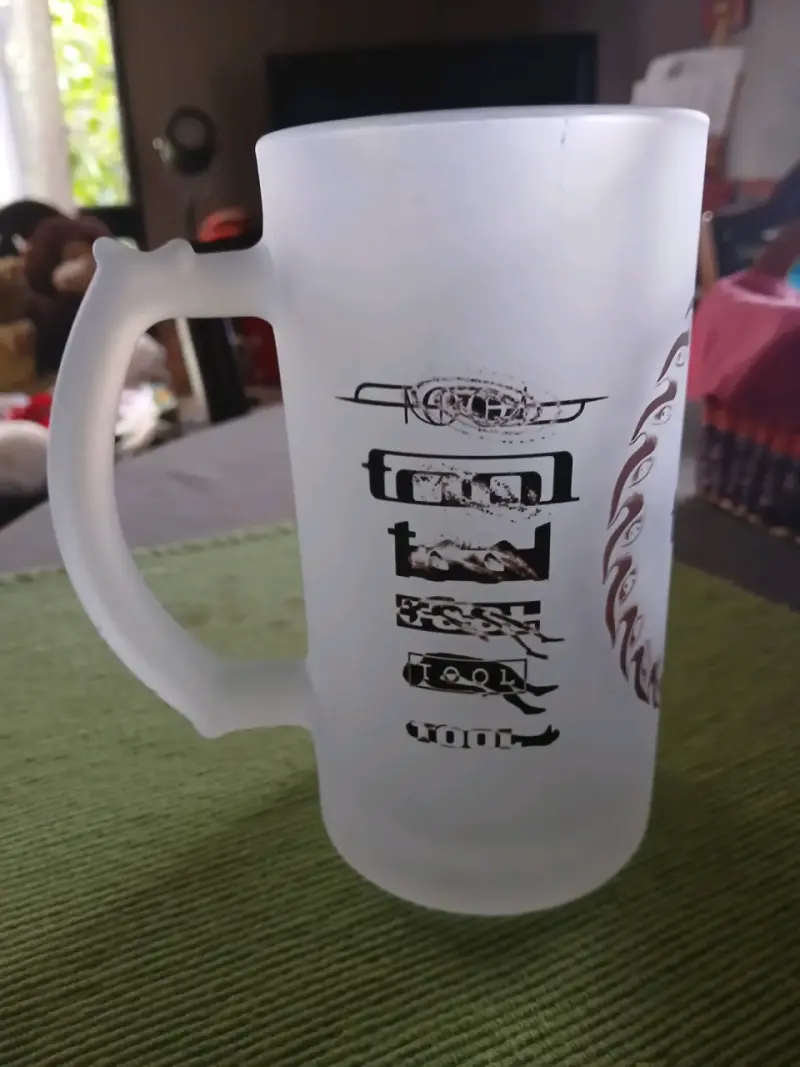Vaso de vidrio esmerilado con diseño Tool - 3