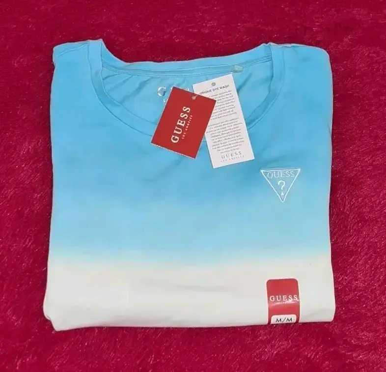 Polera Mujer Guess Azul y Blanca Talla M - 2