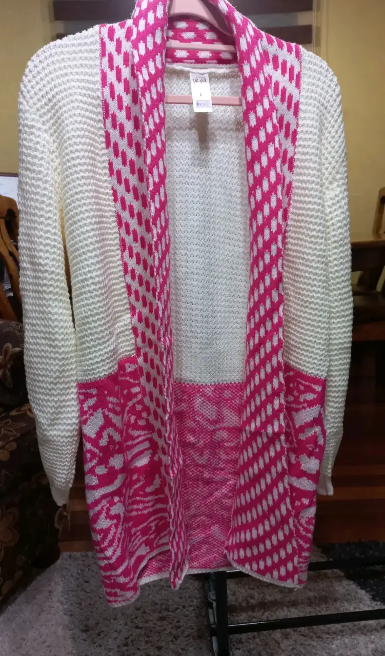Cardigan largo con diseño étnico - 2