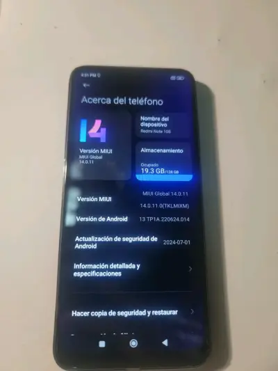 Smartphone Xiaomi Redmi Note 10S 128GB Negro - miniatura 2
