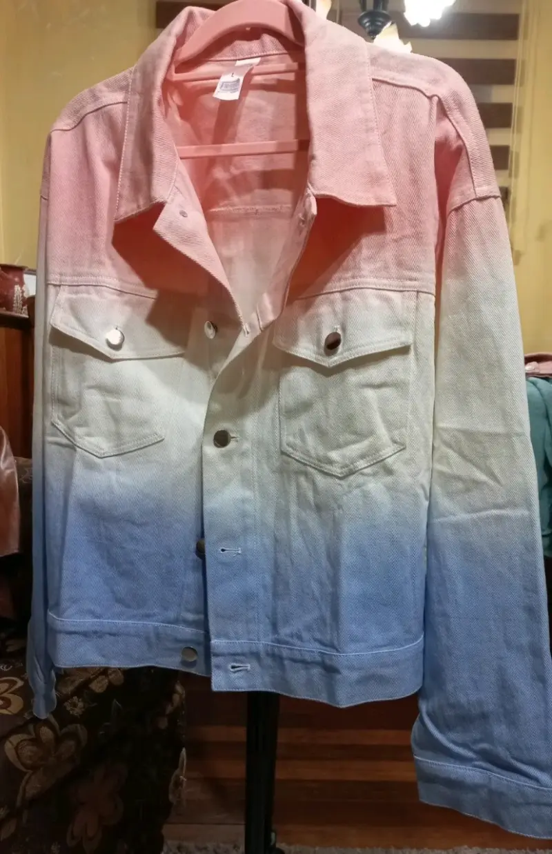 Chaqueta de mezclilla degradada para mujer - 2