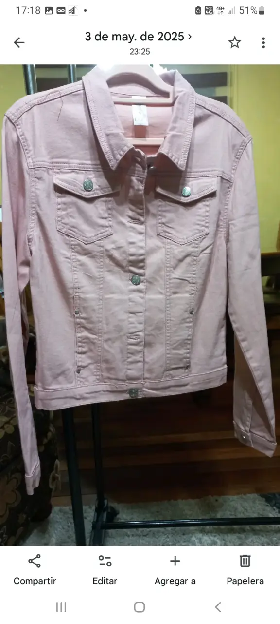 Chaqueta de mezclilla roja para mujer - 2