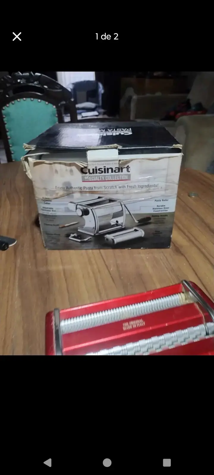 Máquina para hacer pasta Cuisinart roja - 1