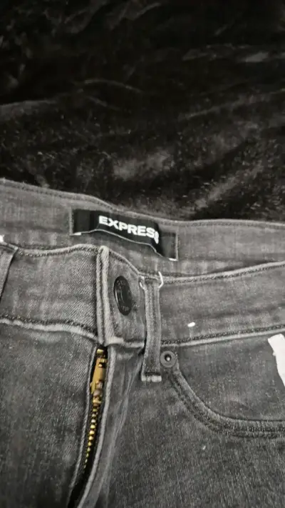 Jeans negros con franjas blancas Express - miniatura 3