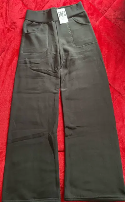 Pantalones anchos negros para yoga mujer - miniatura 2