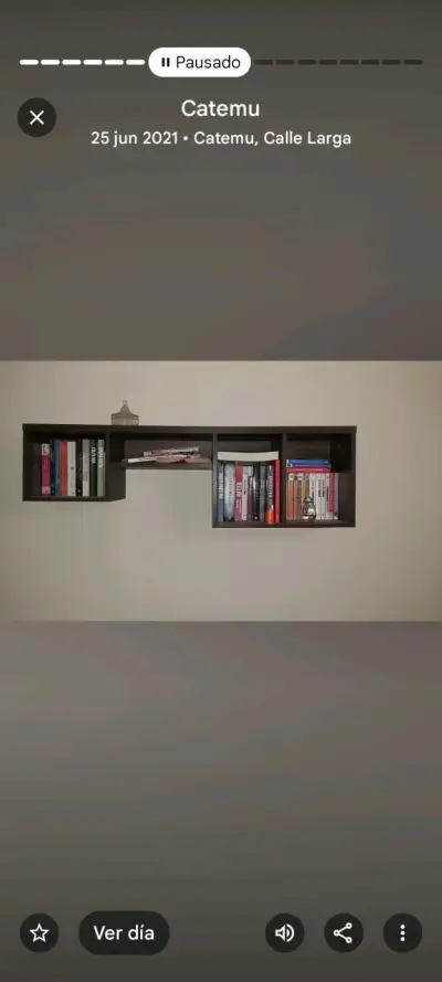 librero en madera oscura - miniatura 1