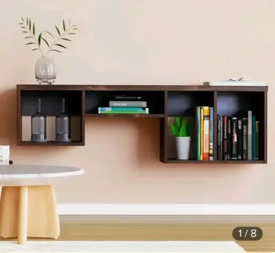 librero en madera oscura - miniatura 2