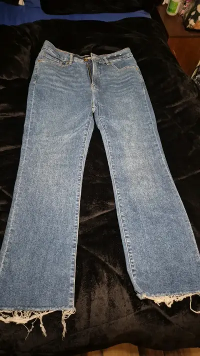 Jeans de mezclilla azul Express desgastados - miniatura 1