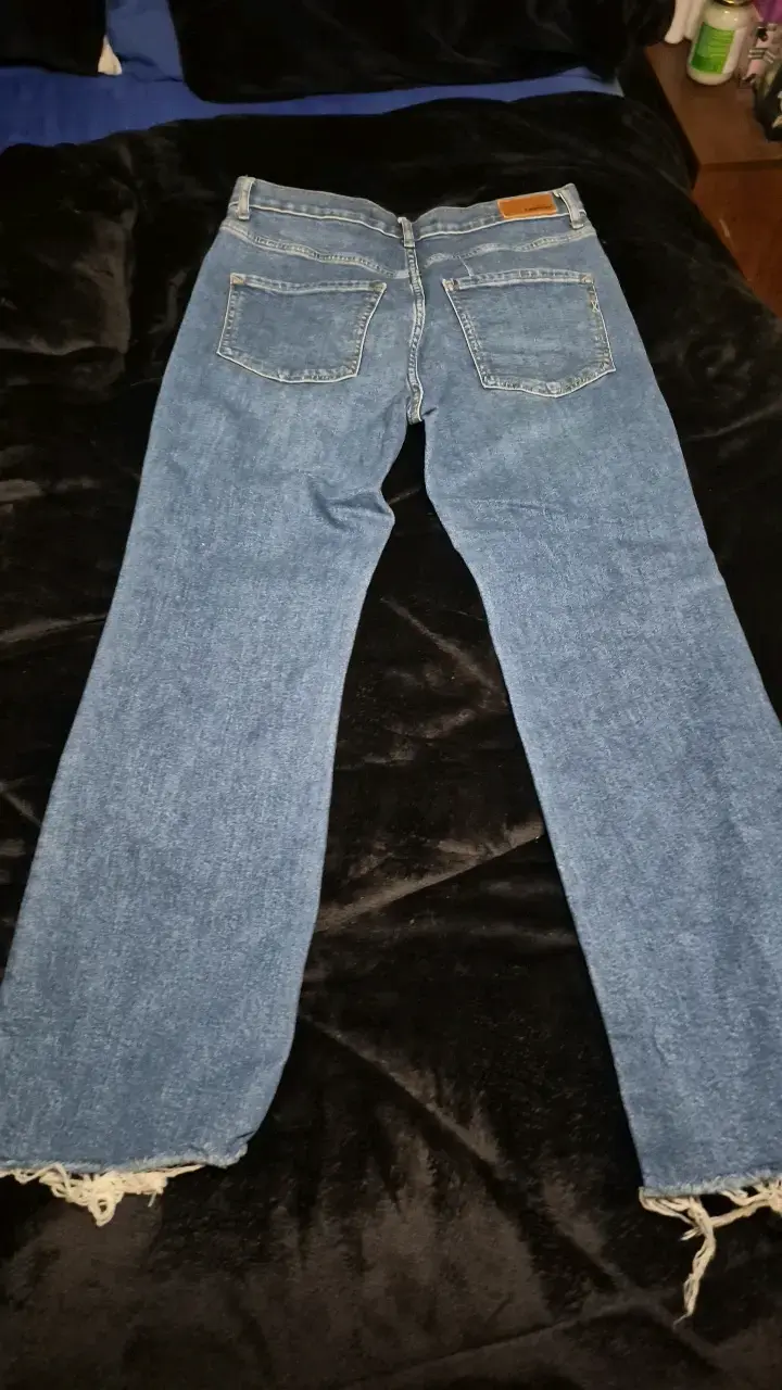 Jeans de mezclilla azul Express desgastados - 3