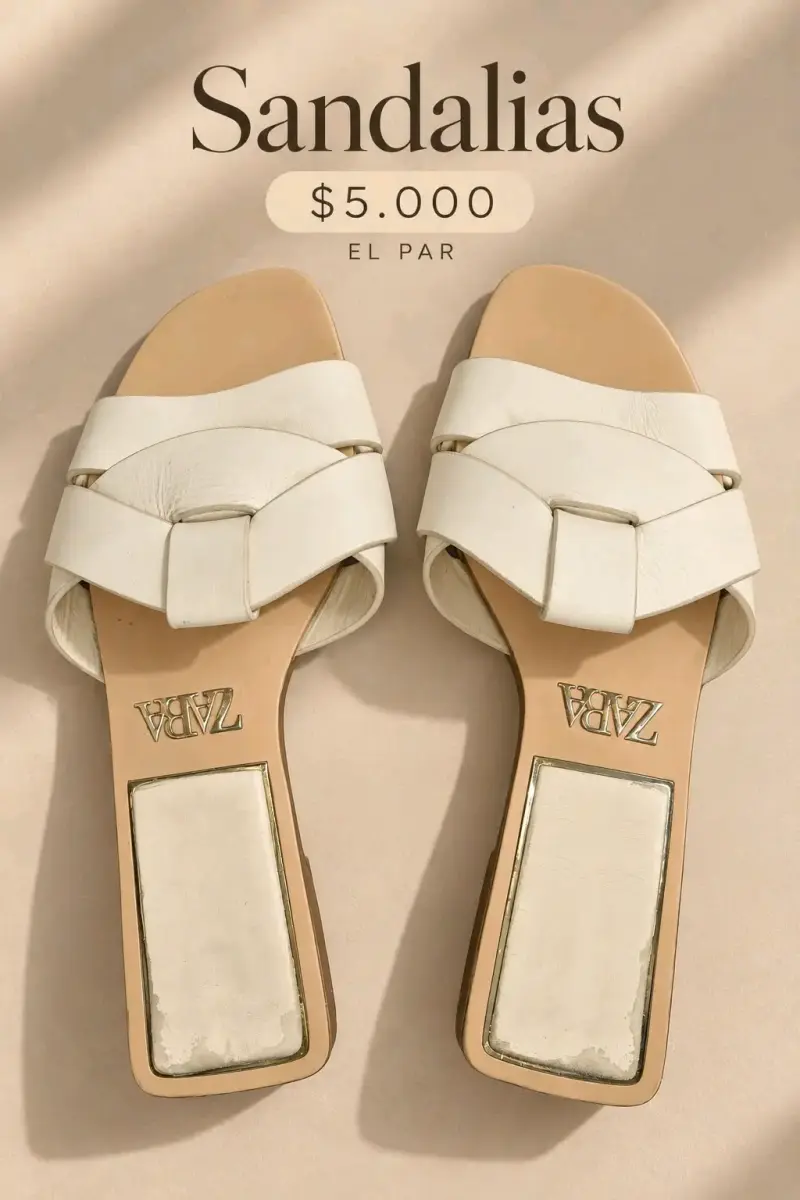 Sandalias de cuero negro y rosa para mujer - 3