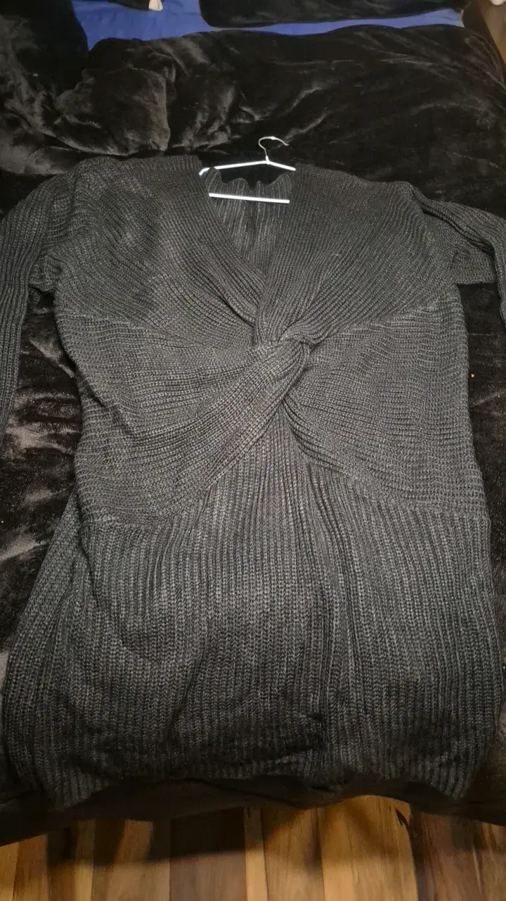 Vestido punto negro para mujer - 3