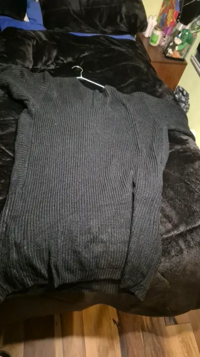 Vestido punto negro para mujer - miniatura 4