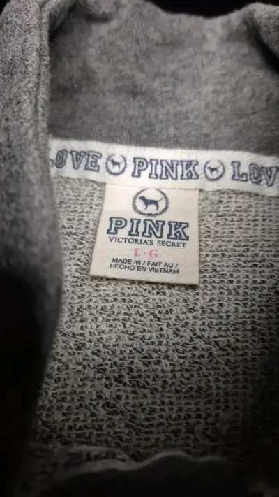Polerón gris Y2K Victoria's Secret Pink con cierre - miniatura 2