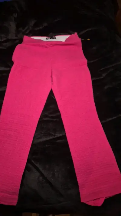 Pantalones fucsia Zara para mujer - miniatura 1