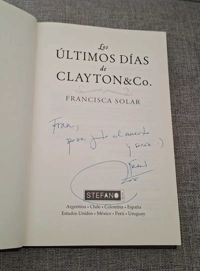 Libro 'Los Últimos Días de Clayton & Co.' de Francisca Solar - 3