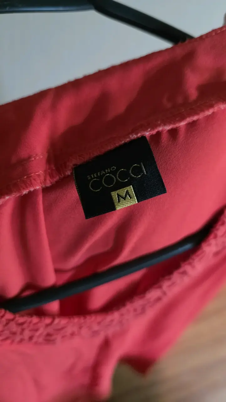 Blusa roja con encaje para mujer talla M - 5