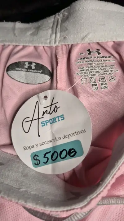 Shorts deportivos rosados Under Armour - miniatura 3