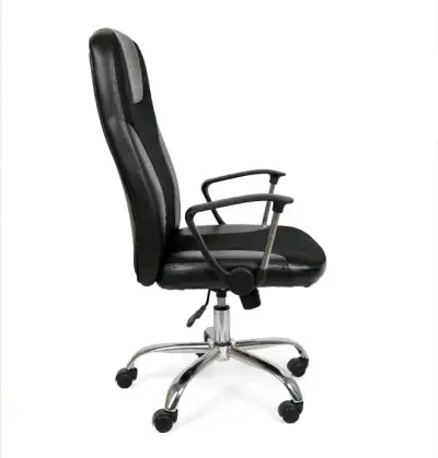 Silla de Oficina Ergonómica Negra con Ruedas - miniatura 1