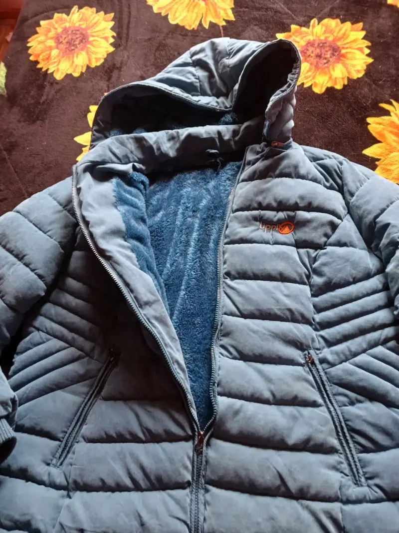 Chaqueta acolchada con capucha azul talla XXL a XXXL - 2