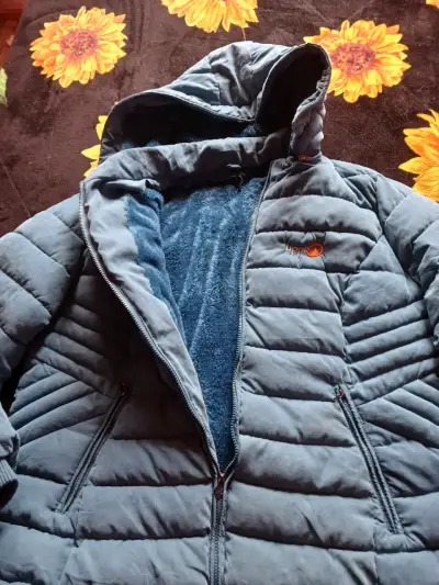 Chaqueta acolchada con capucha azul talla XXL a XXXL - miniatura 2