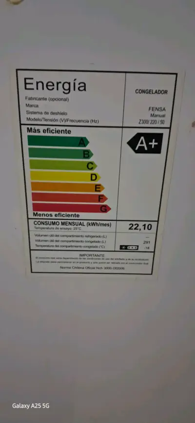 Congelador Fensa A+ de alta eficiencia - miniatura 1