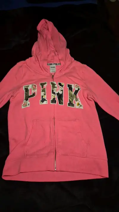 Polerón Y2K con capucha rosa PINK Victoria Secret - miniatura 1