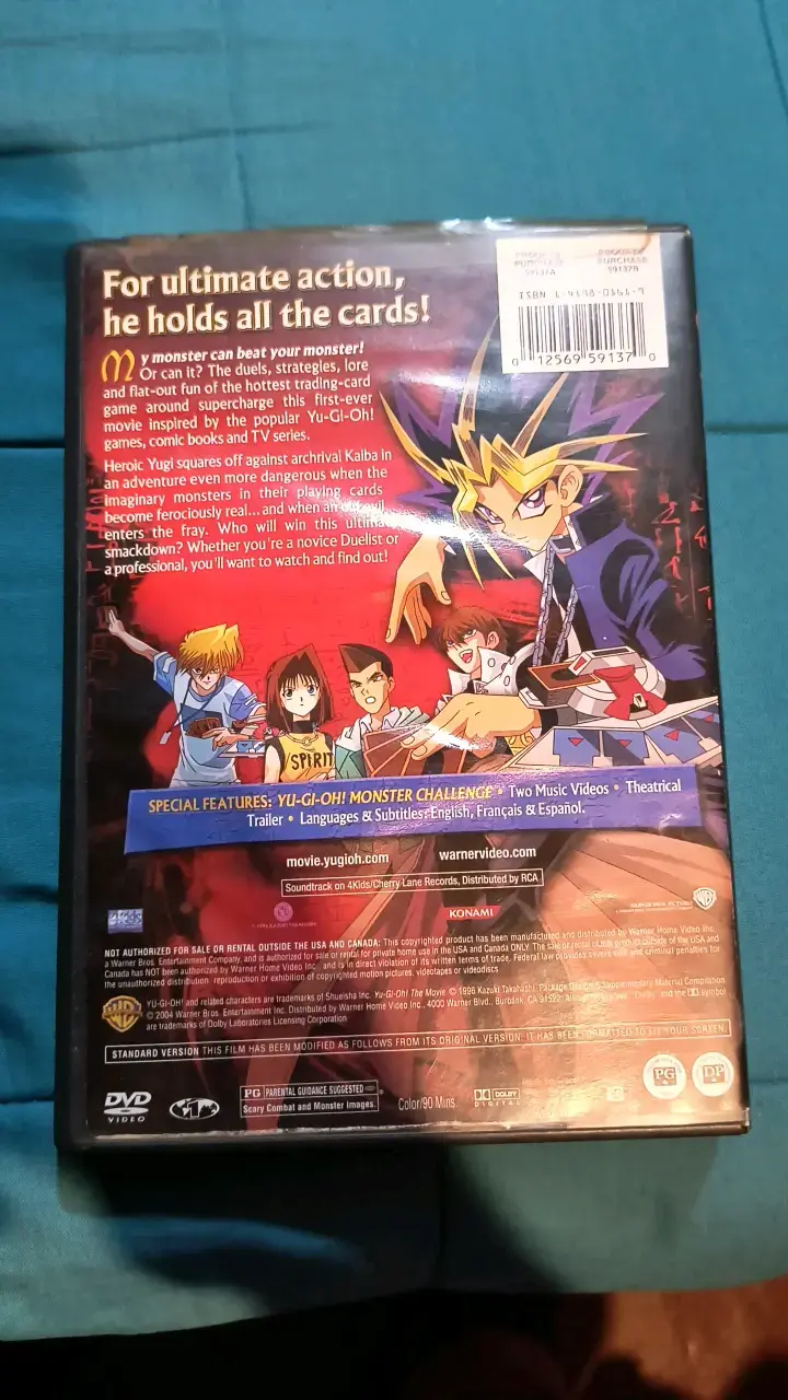 DVD Yu-Gi-Oh! The Movie REGION 1 - 3