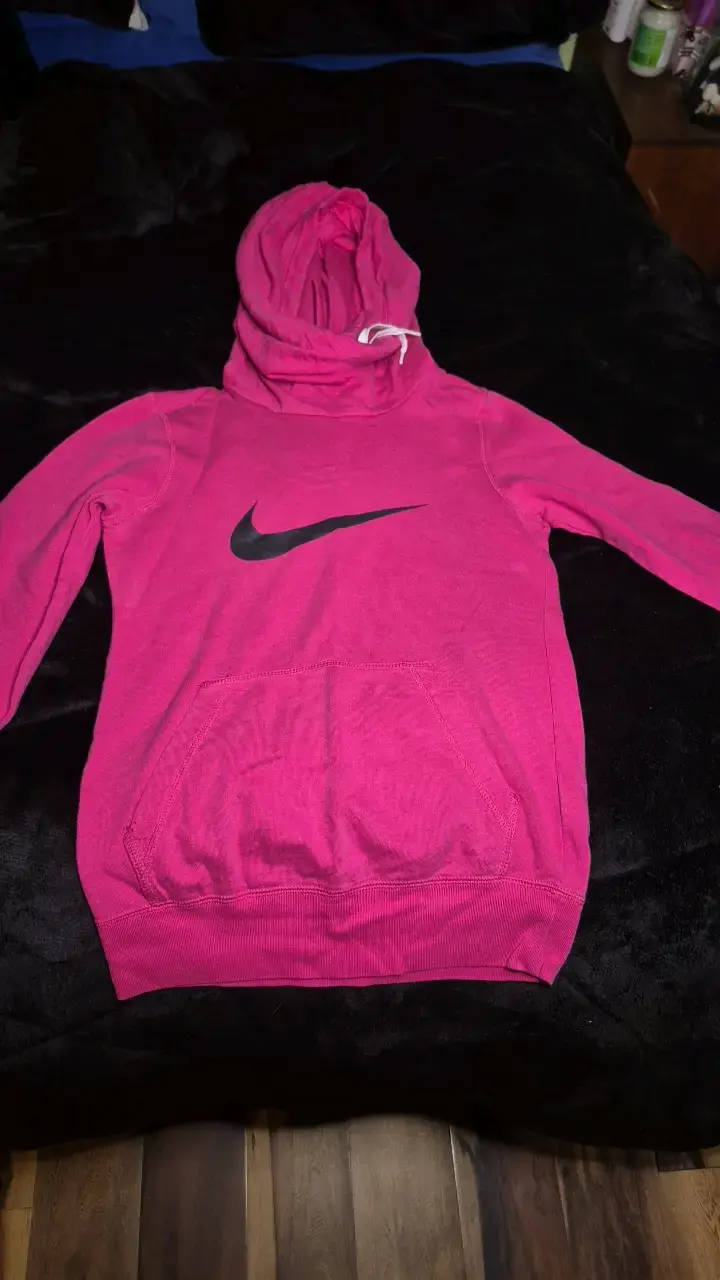 Polerón Y2K con capucha Nike rosa para mujer - 1