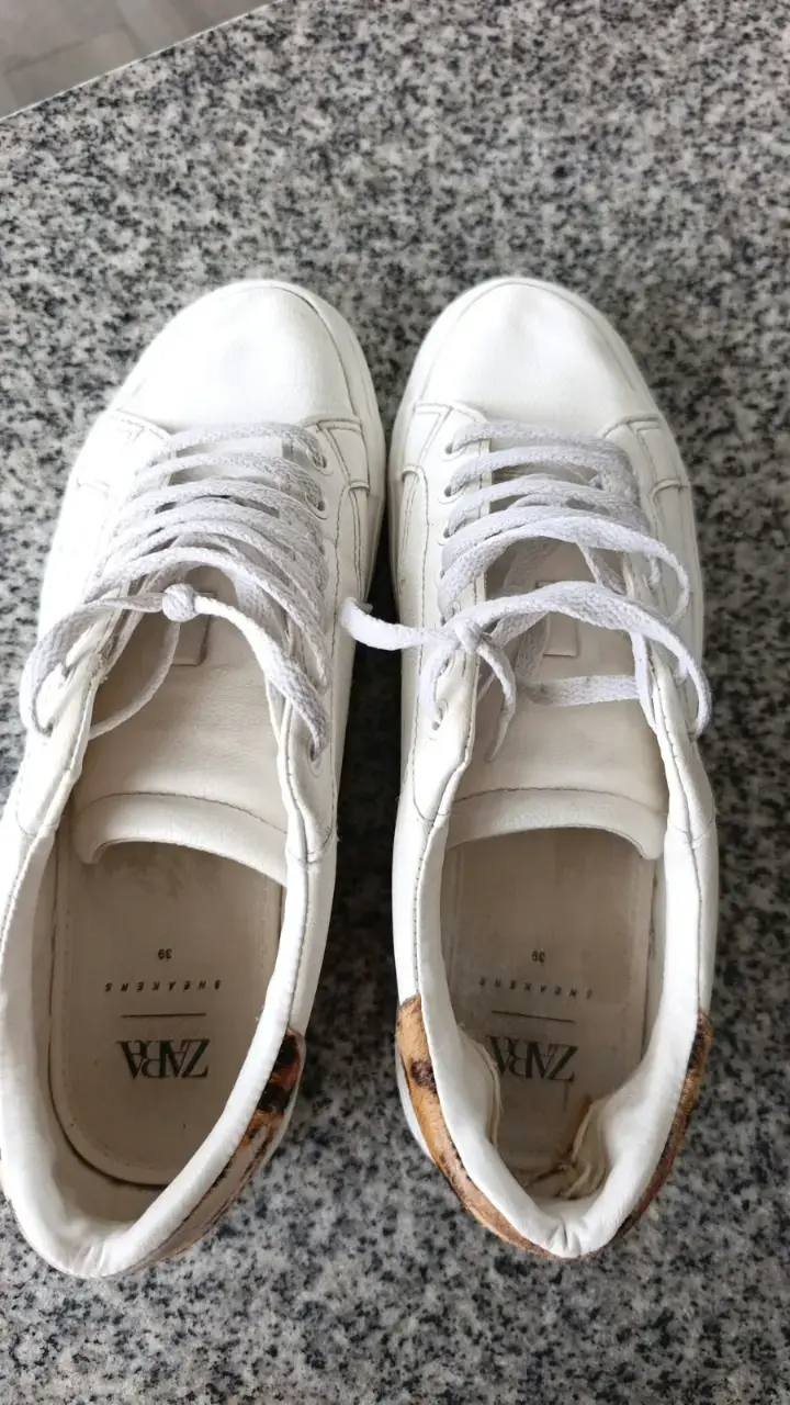 Zapatillas blancas ZARA #39 USADAS - 4