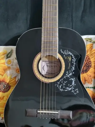 Guitarra acústica Vizcaya negra con funda Vizcaya - miniatura 3