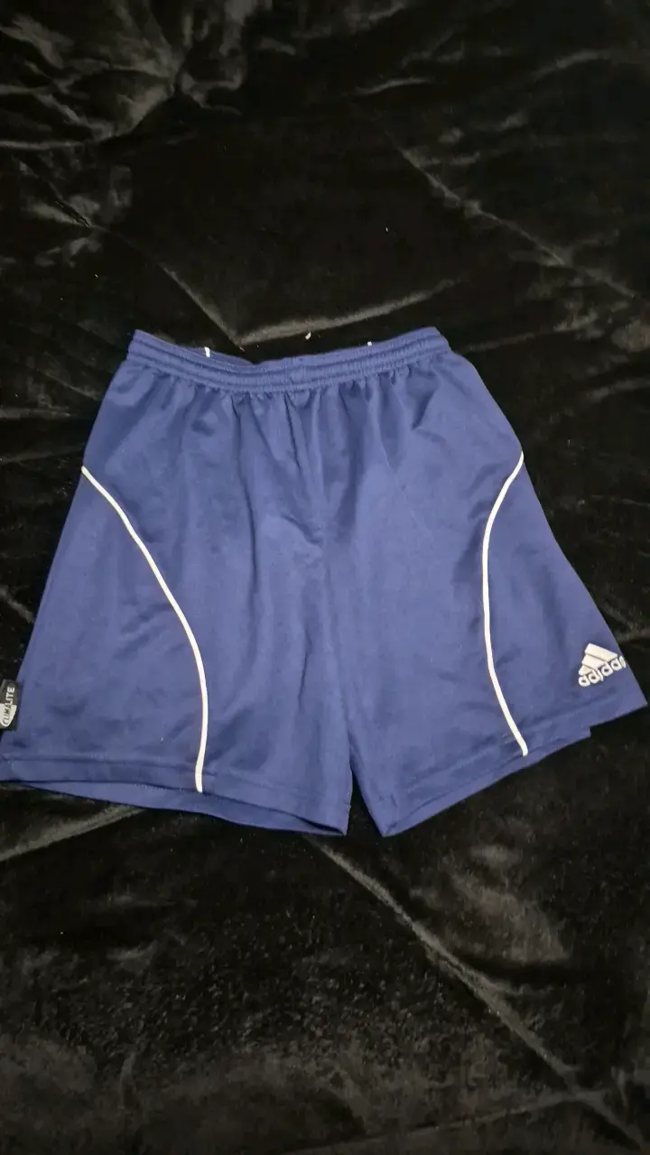 Shorts deportivos azul Adidas Climalite - 1
